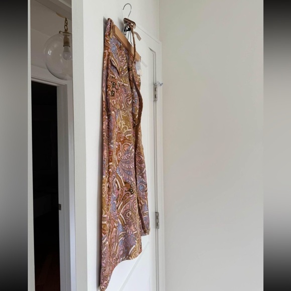 ZIMMERMANN PAISLEY LINEN MIDI SKIRT NWT - Picture 4 of 9